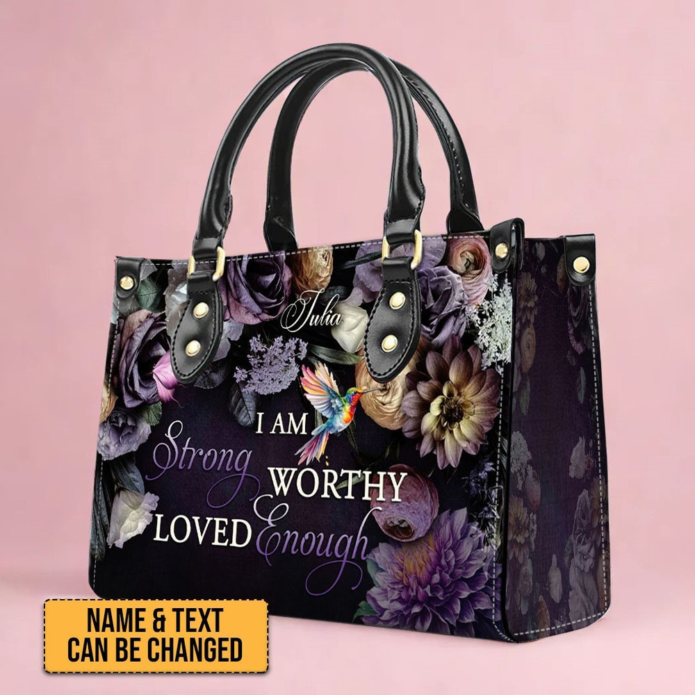 Customizable Leather Tote with Floral Design - 'Your Name' Personalized Bag by CHRISTIANARTBAG.jpg