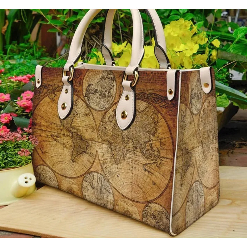 Custom Ancient World Map Vintage Purse Handbag,Map Handbag,Custom Map handbag,Tote Bag,Leather handBag,Handmade Bag,Custom Bag,Vintage Bags.png