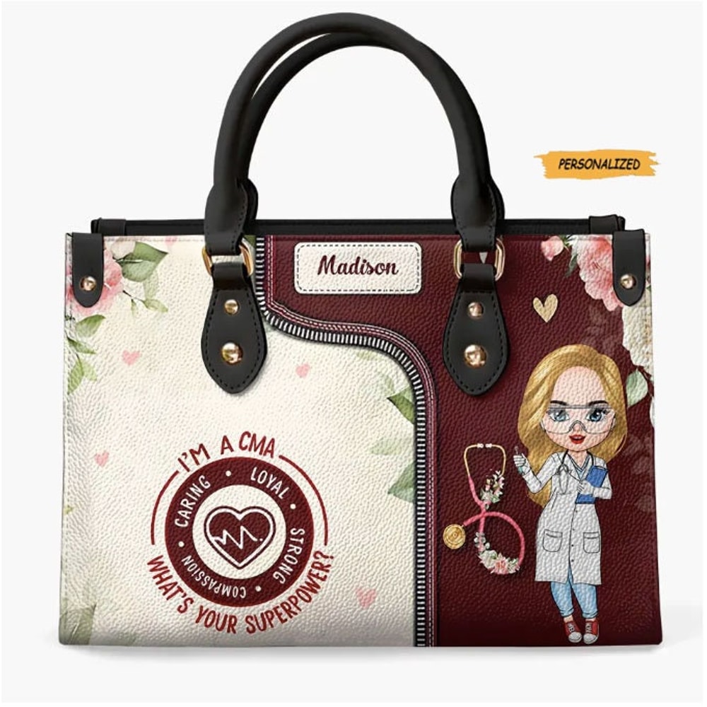 I’m A Nurse Personalized Custom Leather Bag, Nurse’s Day, Appreciation Gift For Nurse, Gift For Her, Birthday Gift, Nurse Lover Gift.jpg