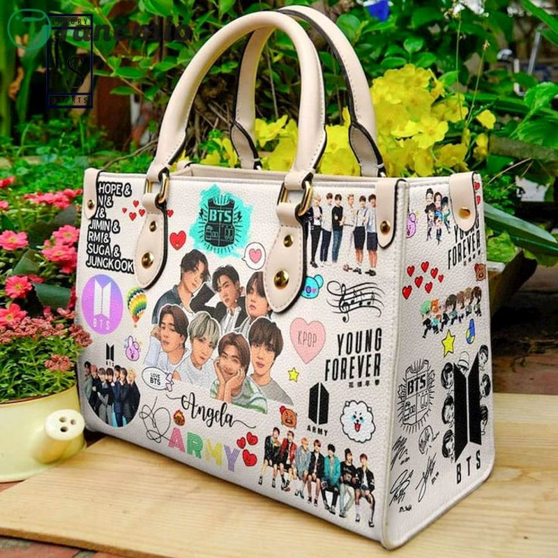 Bts custom name leather bag Women Leather Hand Bag.jpg