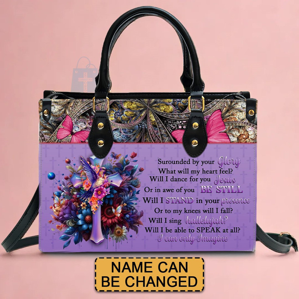 CHRISTIANARTBAG Leather Handbag - Personalized Leather Handbag - Purple Handbags - Mini Bag..jpg