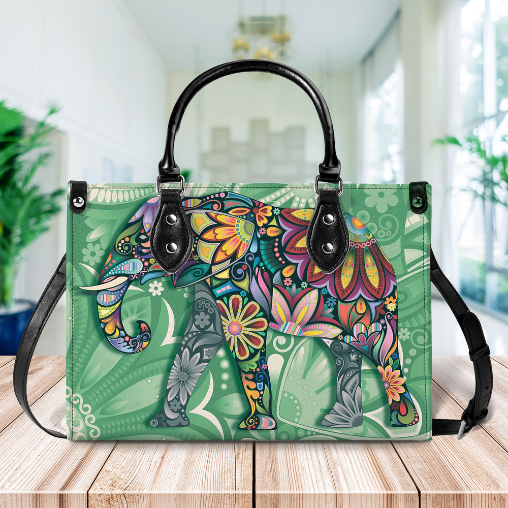 Elephant Personalized Leather Bag, Crossbody Bag, Woman Shoulder Bag, Gift for girlfriend, Shopping Bag, Shopping Bag, Handmade Bag.jpg