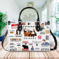 friends tv series handbag, friends movie leather bag, shoulder bag, crossbody bag, top handle leather bag