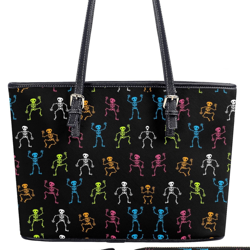 Skeleton cosmetic bag, evil cosmetic bag, floral skull travel bag, flame skull messenger bag, goth messenger bag, halloween crossbody bag.jpg