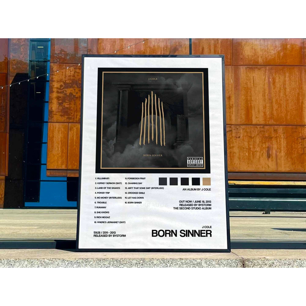 J Cole Born Sinner Album Cover Poster #2.jpg