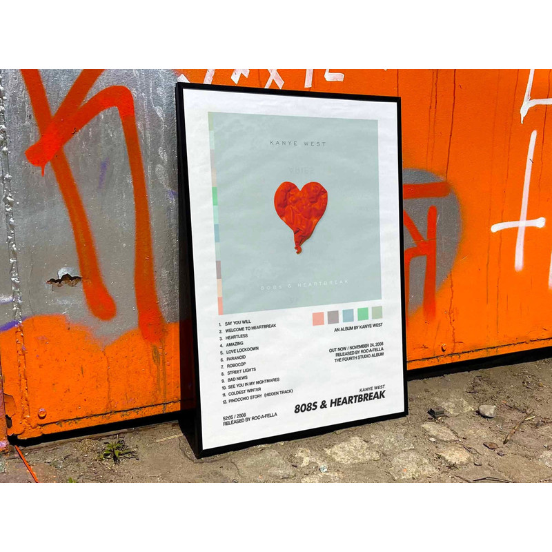 Kanye West 808s and Heartbreak Album Cover Poster 2.jpg