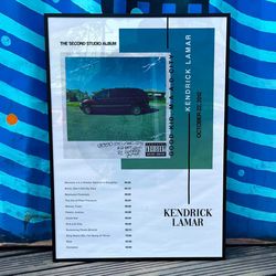 kendrick lamar good kid maad city album cover poster, tracklist poster 3