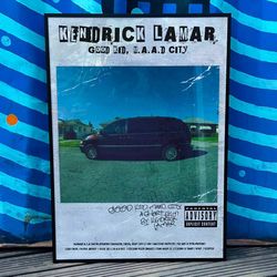 kendrick lamar good kid maad city album cover poster, tracklist poster fac