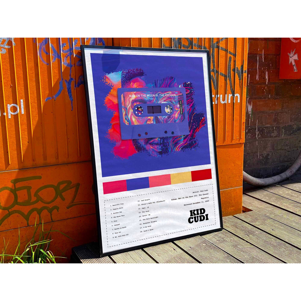 Kid Cudi Man on the Moon III Album Cover Poster #cassette.jpg