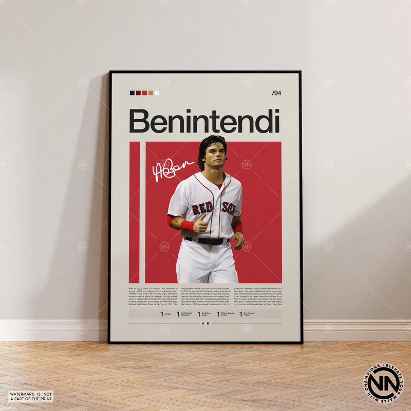 Andrew Benintendi Poster, Boston Red Sox, Baseball Prints, Sports Poster, Baseball Player Gift, Baseball Wall Art, Sports Bedroom Posters.jpg