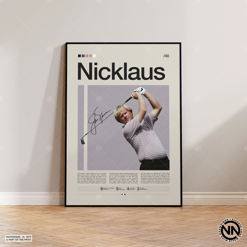 Jack Nicklaus Poster, Golf Poster, Motivational Poster, Sports Poster, Modern Sports Art, Golf Gifts, Minimalist Poster, Golf Wall Art.jpg