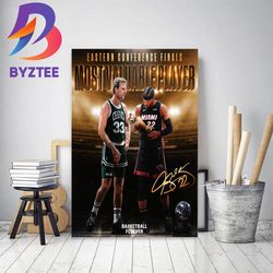 jimmy butler wins the larry bird trophy for 2023 nba eastern conference finals mvp decor poster canvas