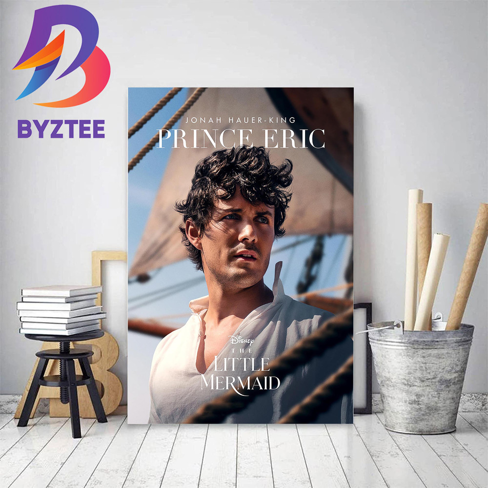 Jonah Hauer King As Prince Eric In The Little Mermaid 2023 Of Disney Home Decor Poster Canvas.jpg