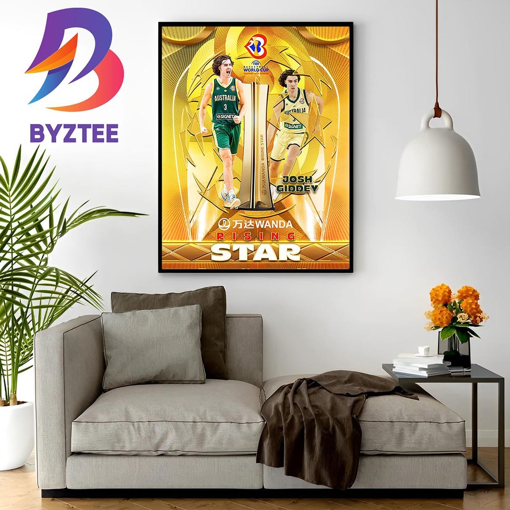 Josh Giddey Is Wanda Rising Star Of FIBA Basketball World Cup 2023 Wall Decor Poster Canvas.jpg