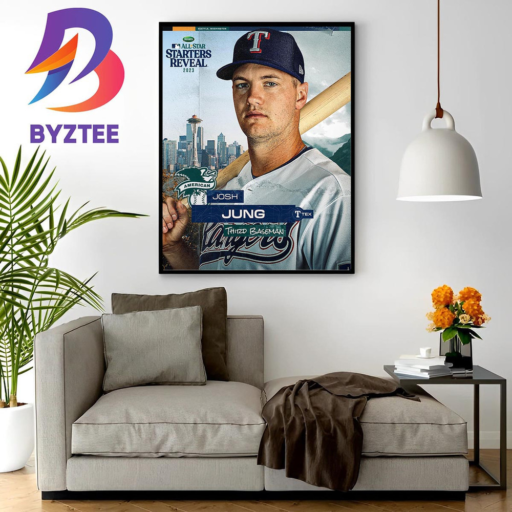 Josh Jung Of American League In 2023 MLB All Star Starters Reveal Home Decor Poster Canvas.jpg