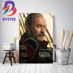 jude law as captain hook in peter pan and wendy of disney decor poster canvas