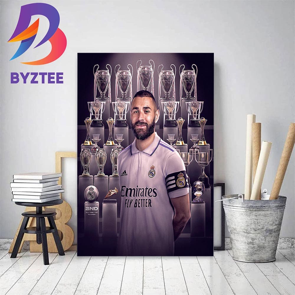 Karim Benzema Leave Real Madrid This Summer After 14 Seasons And 24 Trophies Home Decor Poster Canvas.jpg