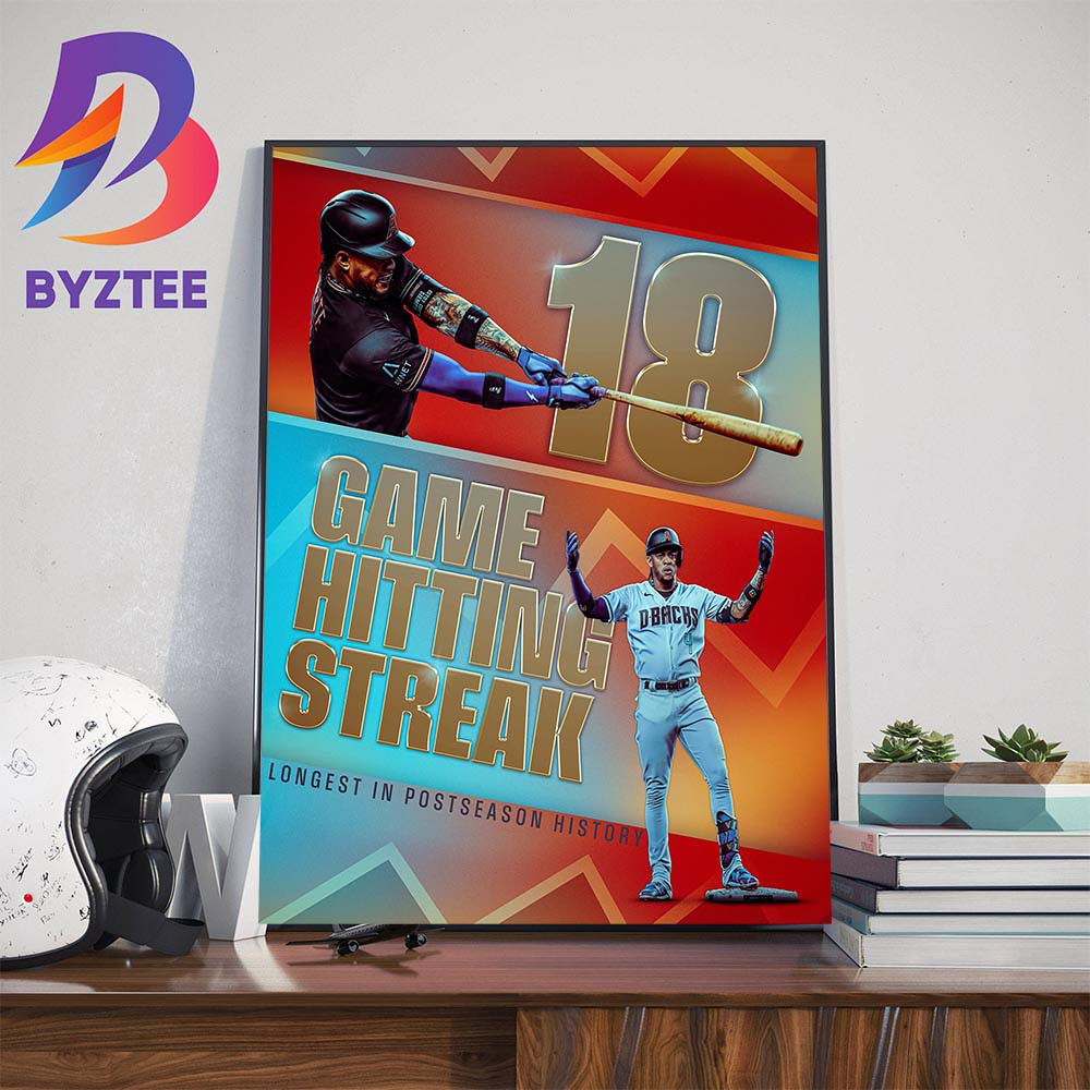 Ketel Marte Is The Longest Hitting Streak In MLB Postseason History Wall Decor Poster Canvas.jpg