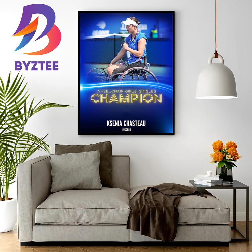 Ksenia Chasteau Is The Wheelchair Girls Singles Champion At US Open 2023 Wall Decor Poster Canvas.jpg