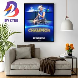 ksenia chasteau is the wheelchair girls singles champion at us open 2023 wall decor poster canvas