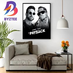 la knight vs the miz at wwe payback wall decor poster canvas