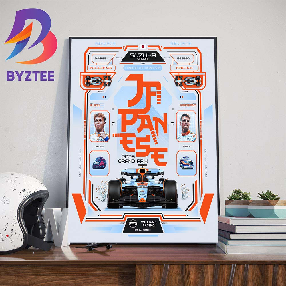 Land Of The Rising Sun Williams Racing Race Week Poster At Suzuka Japanese GP Wall Decor Poster Canvas.jpg