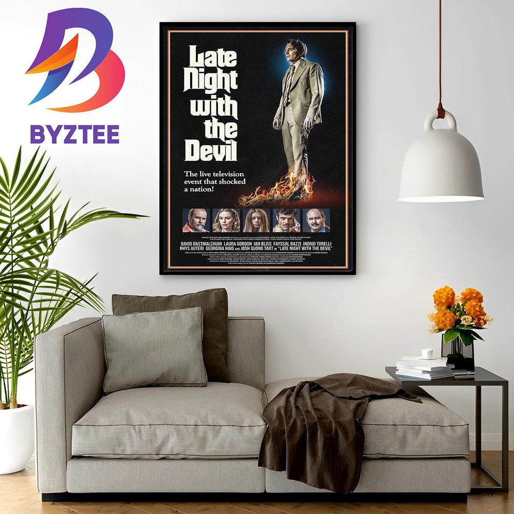 Late Night With The Devil Official Poster With Starring David Dastmalchian Home Decor Poster Canvas.jpg
