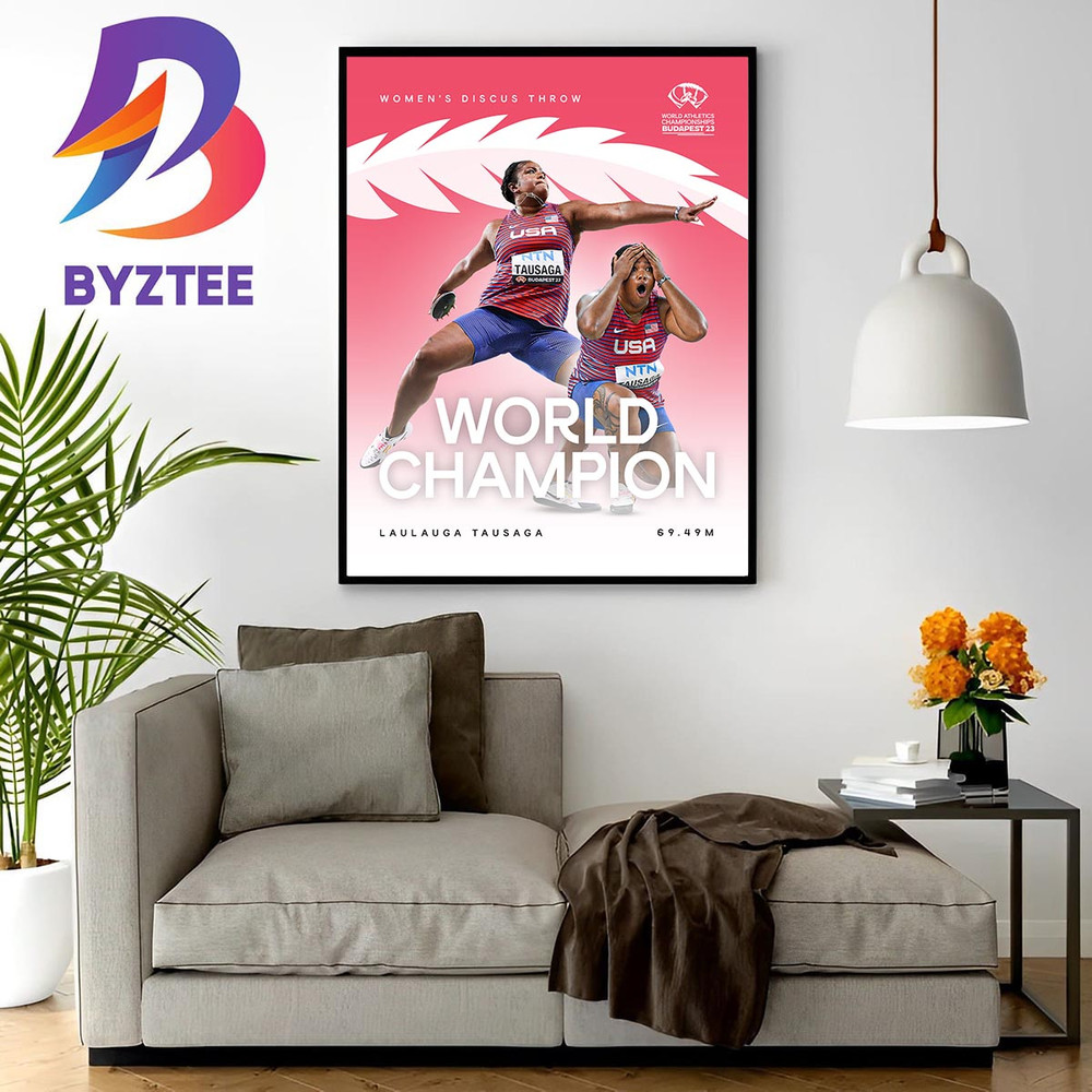 Laulauga Tausaga Is The Womens Discus Throw World Champion Wall Decor Poster Canvas.jpg
