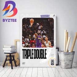 lebron james 4th tripledoubles in nba history decor poster canvas
