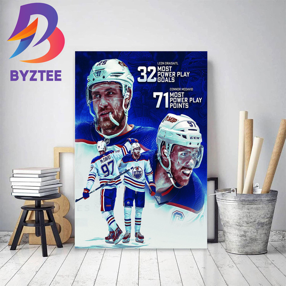 Leon Draisaitl And Connor McDavid The Most Power Play Goals And Points Decor Poster Canvas.jpg