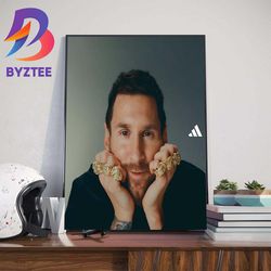 lionel messi celebrating his eighth career ballon dor wall decor poster canvas