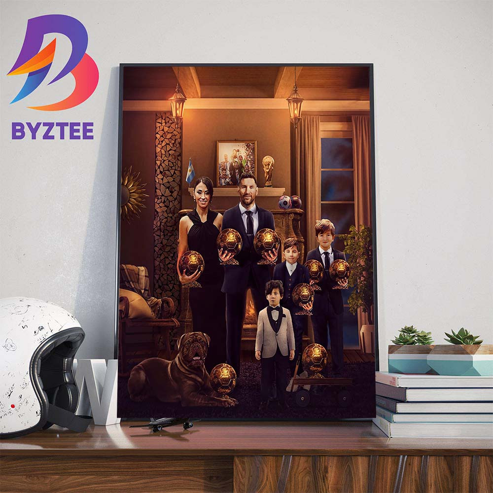 Lionel Messi Is The 2023 Mens Ballon dOr Winner For 8 Time In Career Wall Decor Poster Canvas.jpg