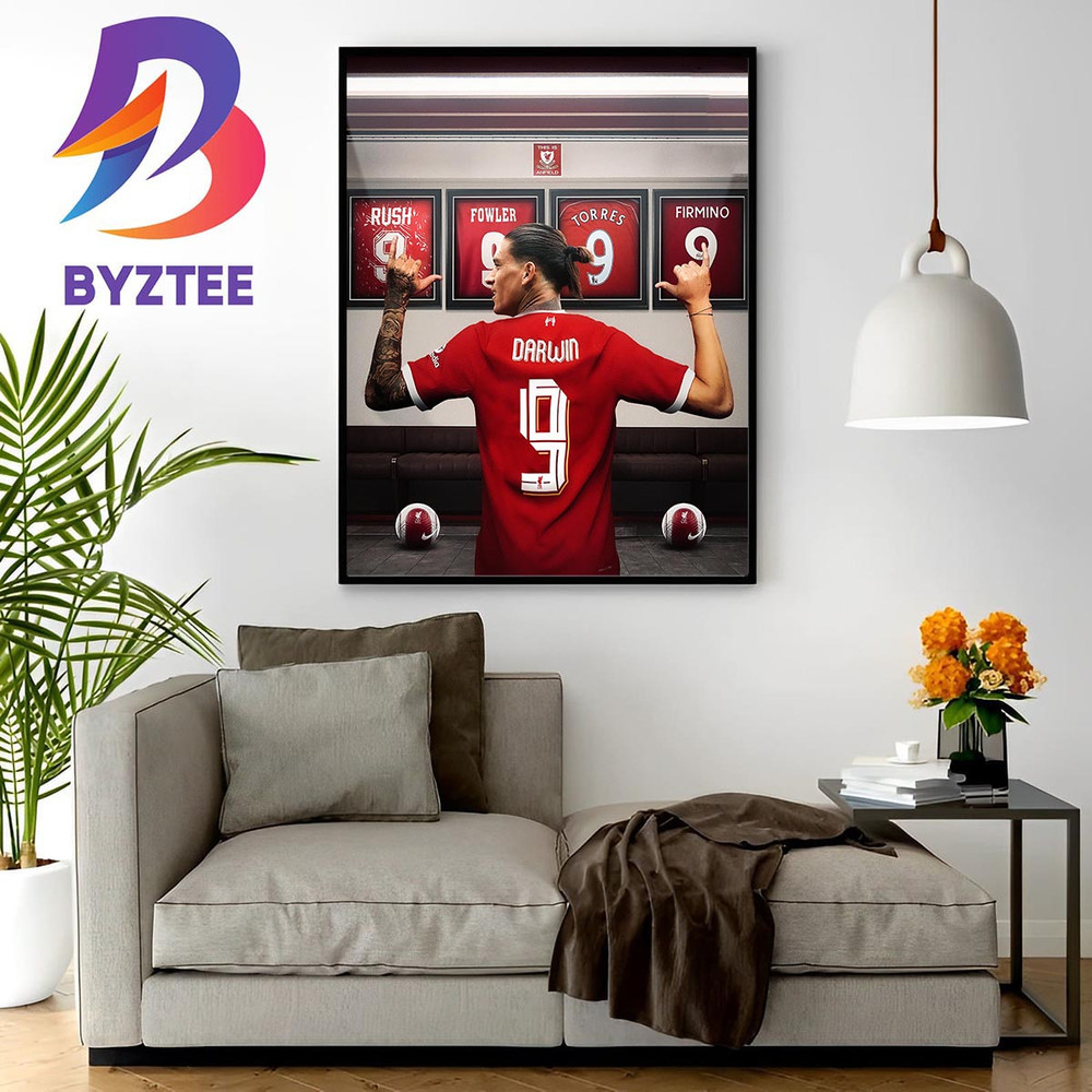 Liverpool Announce Darwin Nunez Wear Their No 9 Shirt Next Season Home Decor Poster Canvas.jpg