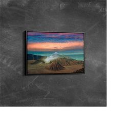 nature art volcano java indonesia, mount bromo art,