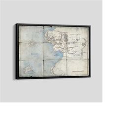 middle earth map print, middle earth map poster,