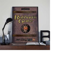 baldur's gate poster print | gaming poster |