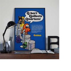 qbert poster print | gaming poster | room