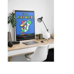 super mario world 1990 poster | gaming poster