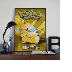 pokemon yellow 1998 poster | gaming poster |