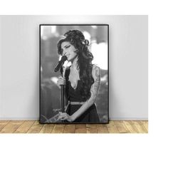 amy winehouse, music singer canvas poster wall art