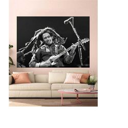 bob marley, music singer canvas poster wall art