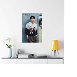 bts kim namjoon/rm vogue posters, kpop merch, bts