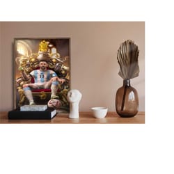 lionel messi world cup argentina edition wall art