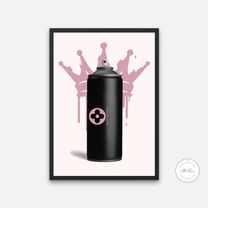 designer spray paint fashion wall art instant download,