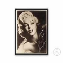 marilyn monroe autographed vintage poster instant download, marilyn