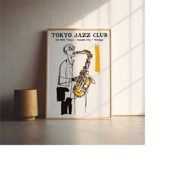 poster for tokyo jazz club | retro jazz