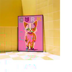 vintage poster cyrk polish circus - clown artwork