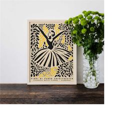 italian ballet poster, florence ballerina print, nursery decor