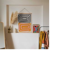 mid century art print - abstract poster, 24x36