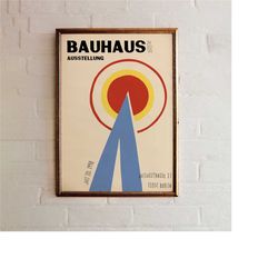 geometric bauhaus poster - exhibition wall art, large